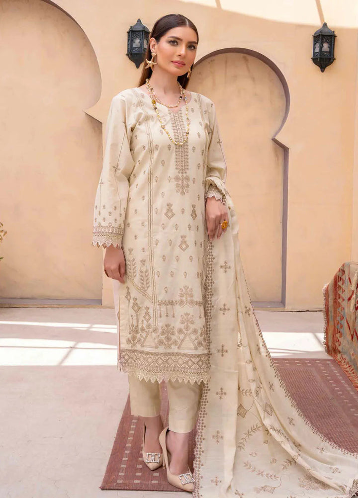 Murad By Riaz Arts Embroidered Lawn Suit Unstitched 3 Piece RA24M DE-03 - Summer Collection