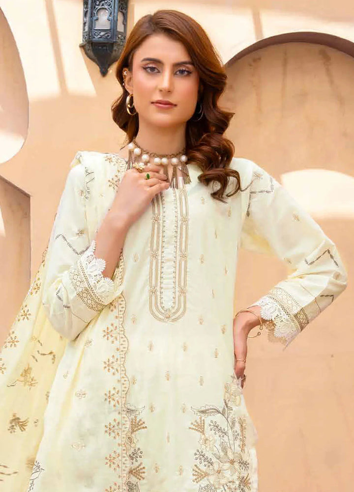 Murad By Riaz Arts Embroidered Lawn Suit Unstitched 3 Piece RA24M DE-05 - Summer Collection