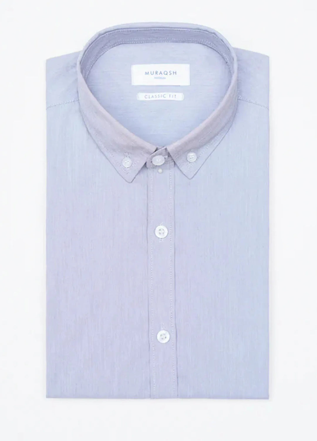 Muraqsh Mens Grey Textured Casual Shirt