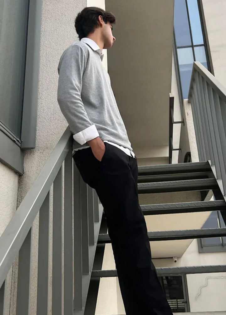 Muraqsh Mens Waffle Grey Sweat Shirt