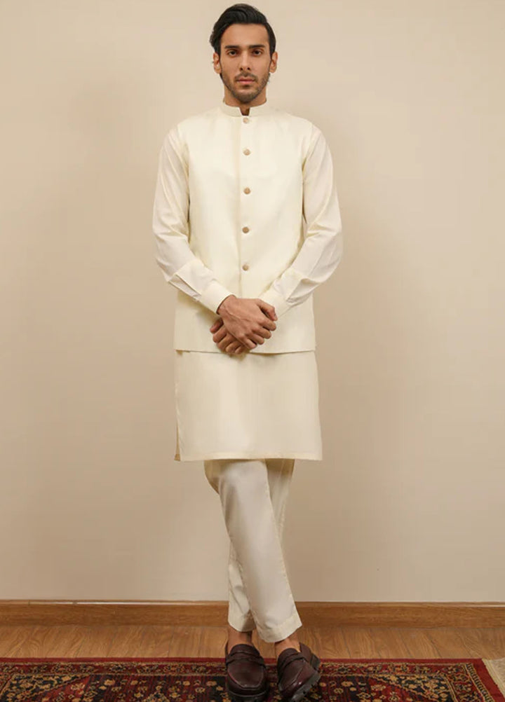 Muraqsh Textured Jamawar Waistcoat ABD-BWKTW1-WC