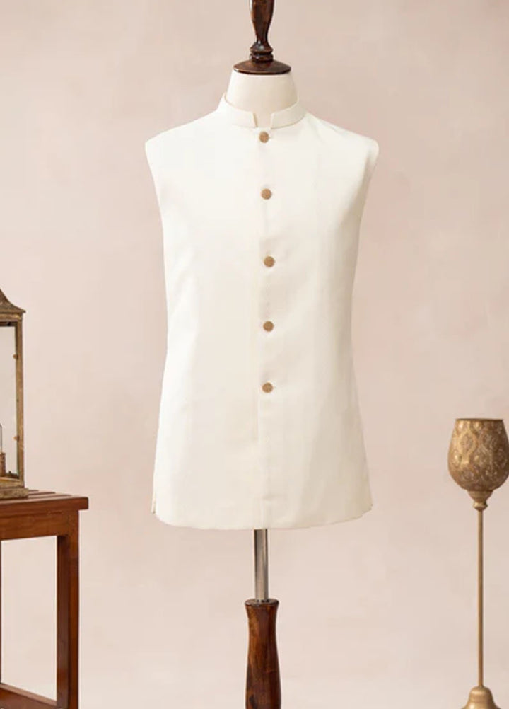 Muraqsh Textured Jamawar Waistcoat ABD-BWKTW1-WC
