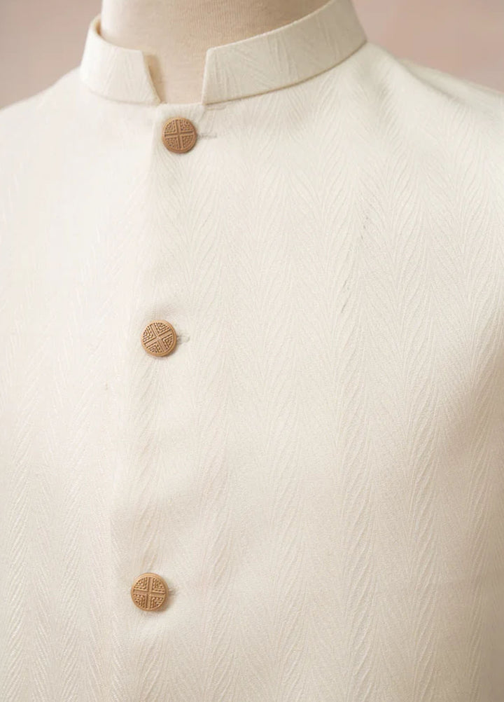 Muraqsh Textured Jamawar Waistcoat ABD-BWKTW1-WC