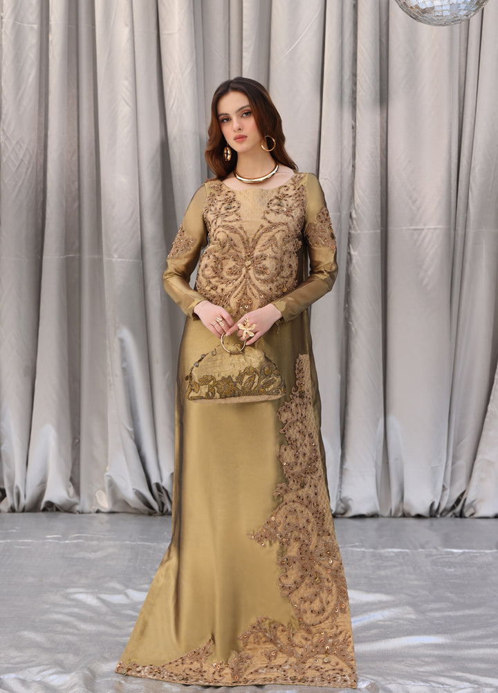 Musferah Saad Pret Embroidered Tissue Kaftaan Princess Solara