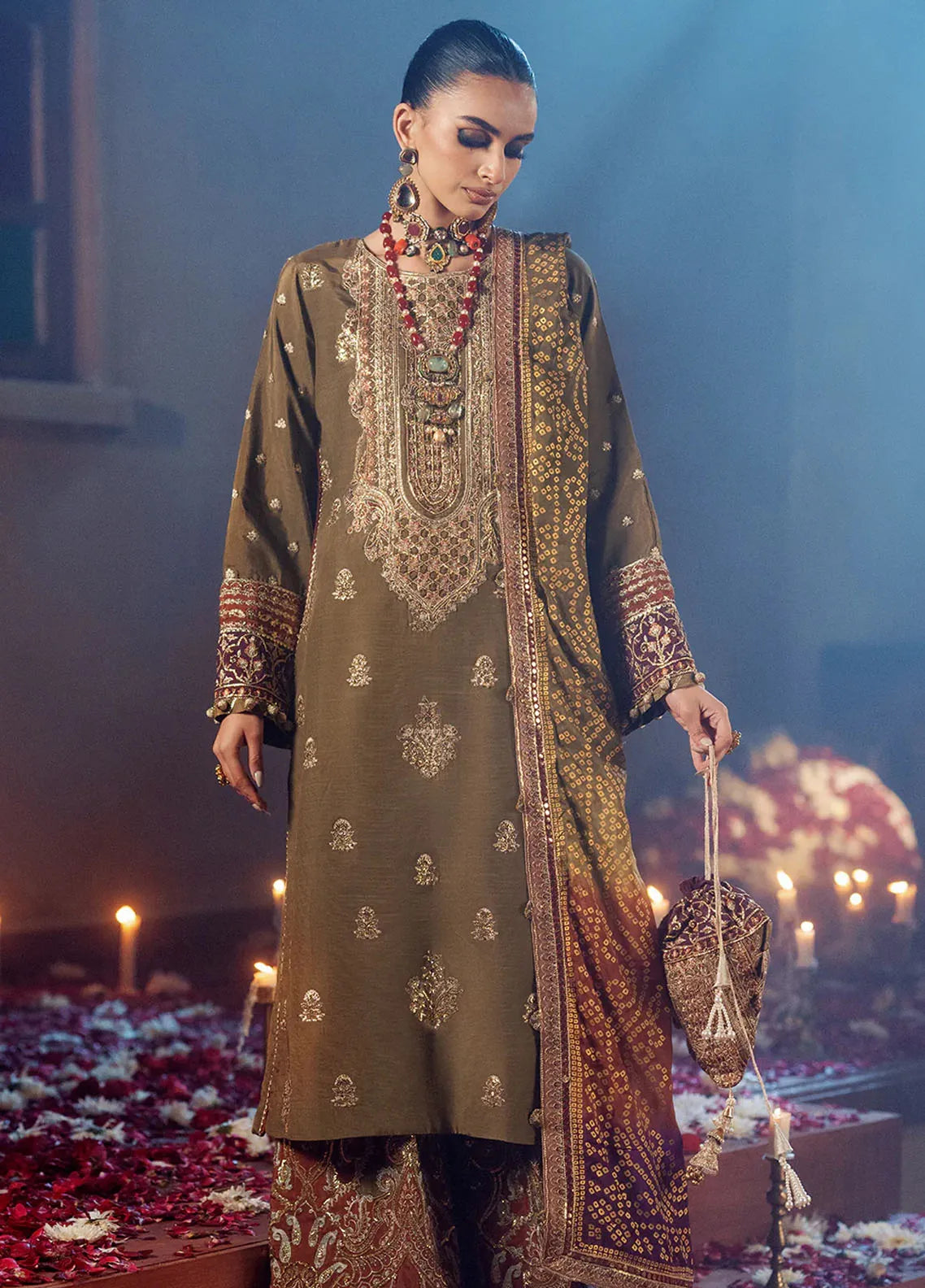 AJR Couture Pret Embroidered 3 Piece Suit Doron