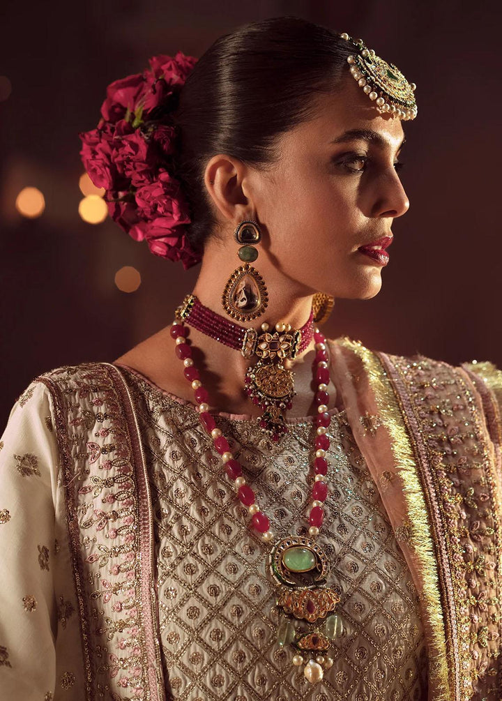 Mushk By Ajr Couture Embroidered Raw Silk Suits Unstitched 3 Piece AJR24M ASE-01 Tamanah - Luxury Collection