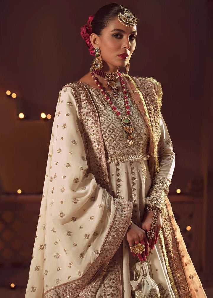 Mushk By Ajr Couture Embroidered Raw Silk Suits Unstitched 3 Piece AJR24M ASE-01 Tamanah - Luxury Collection