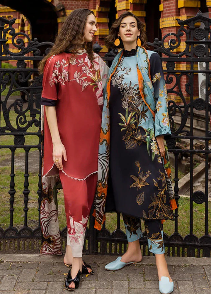 Mushq Embroidered Lawn Suits Unstitched 3 Piece MQ25LD D-10A Fiorella - Summer Collection