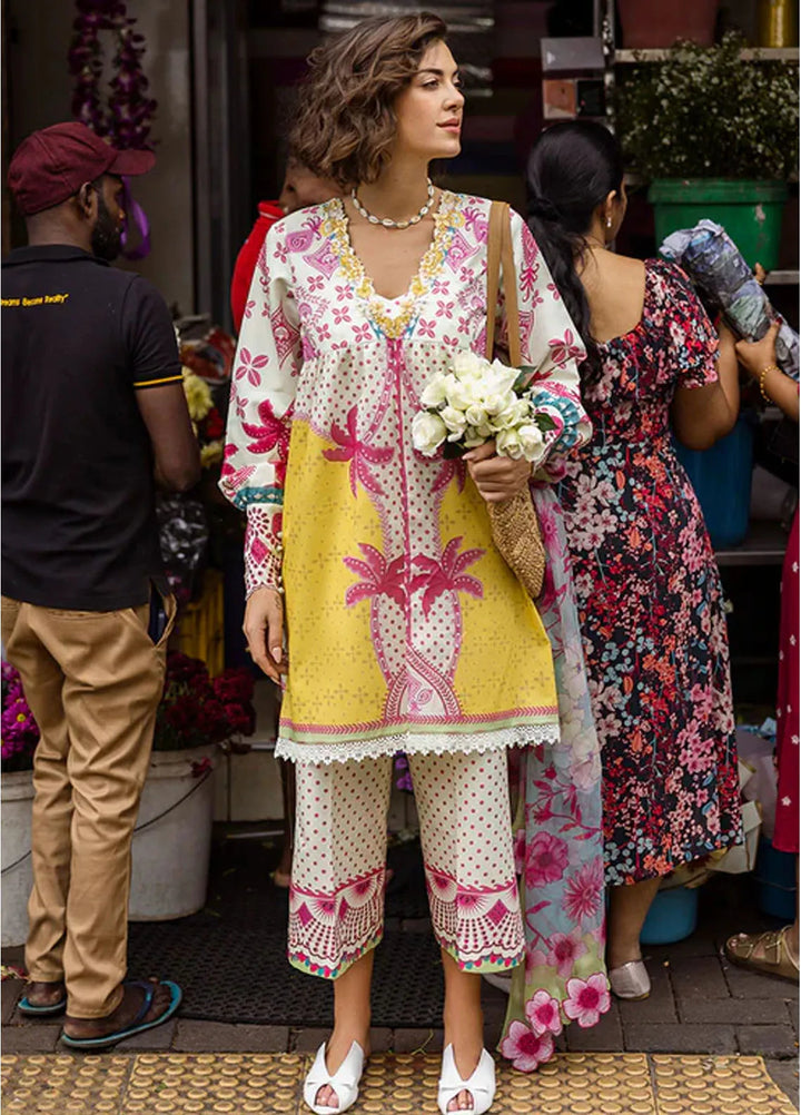 Mushq Embroidered Lawn Suits Unstitched 3 Piece MQ25LD D-6A Sabrina - Summer Collection