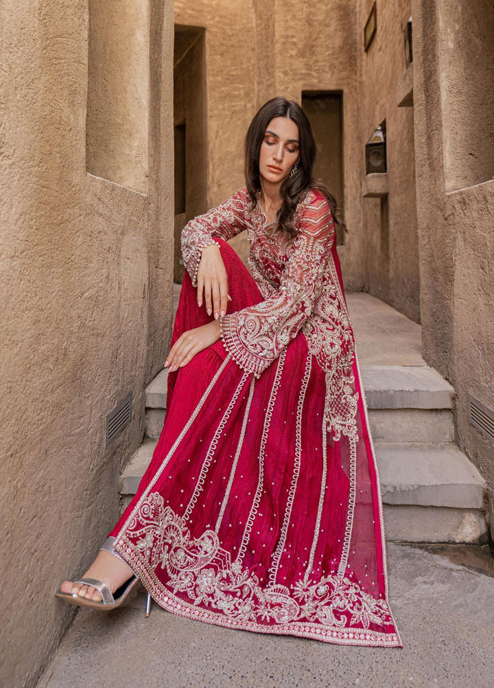 Mushq Luxury Pret  Silk 3 Piece Suit MQ22EP ELEP22-01 SALSA