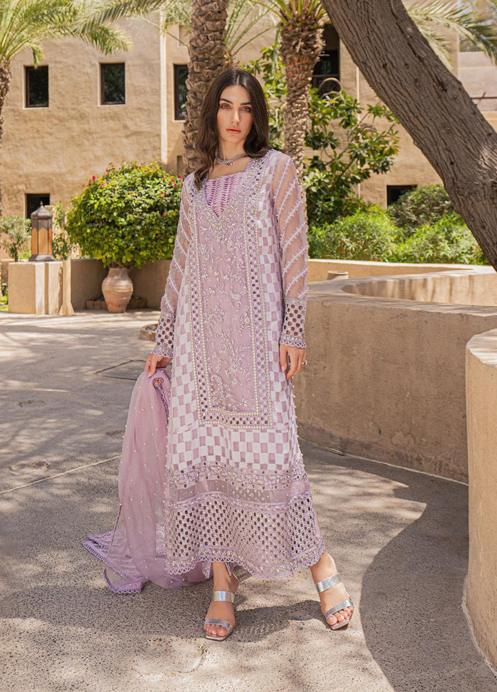 Mushq Luxury Pret  Organza 3 Piece Suit MQ22EP ELEP22-05 VIOLET