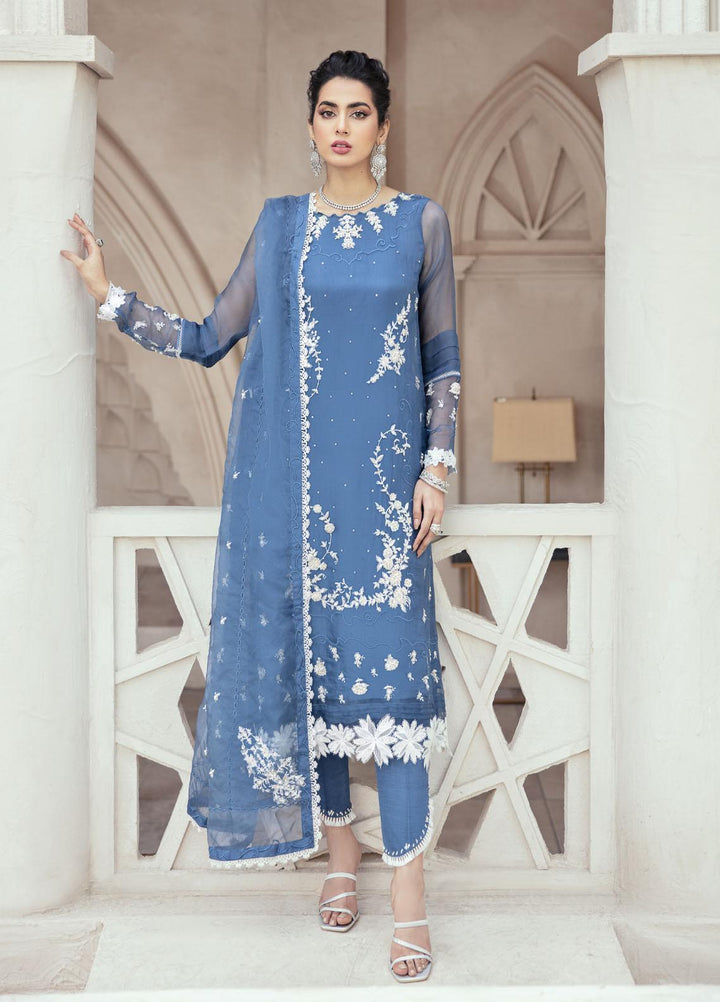 Mushq Luxury Pret  Organza Shirt PLUTO