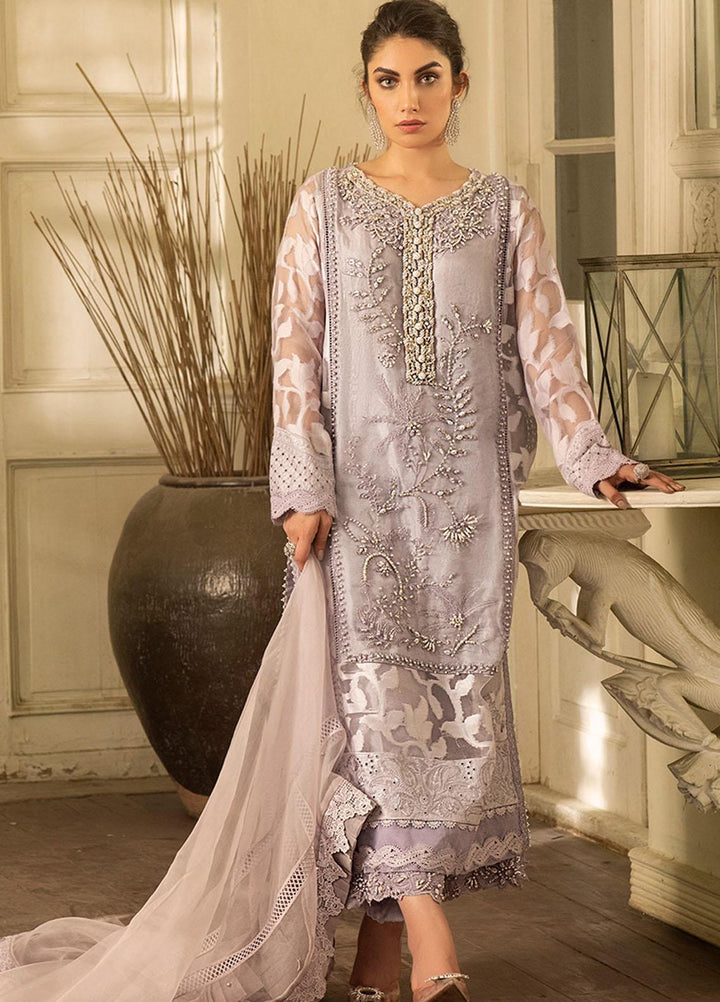 Mushq Embroidered Organza Stitched 3 Piece Suit ASHES OF ROSES