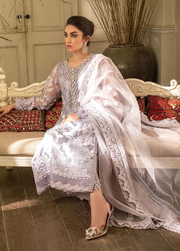 Mushq Embroidered Organza Stitched 3 Piece Suit ASHES OF ROSES