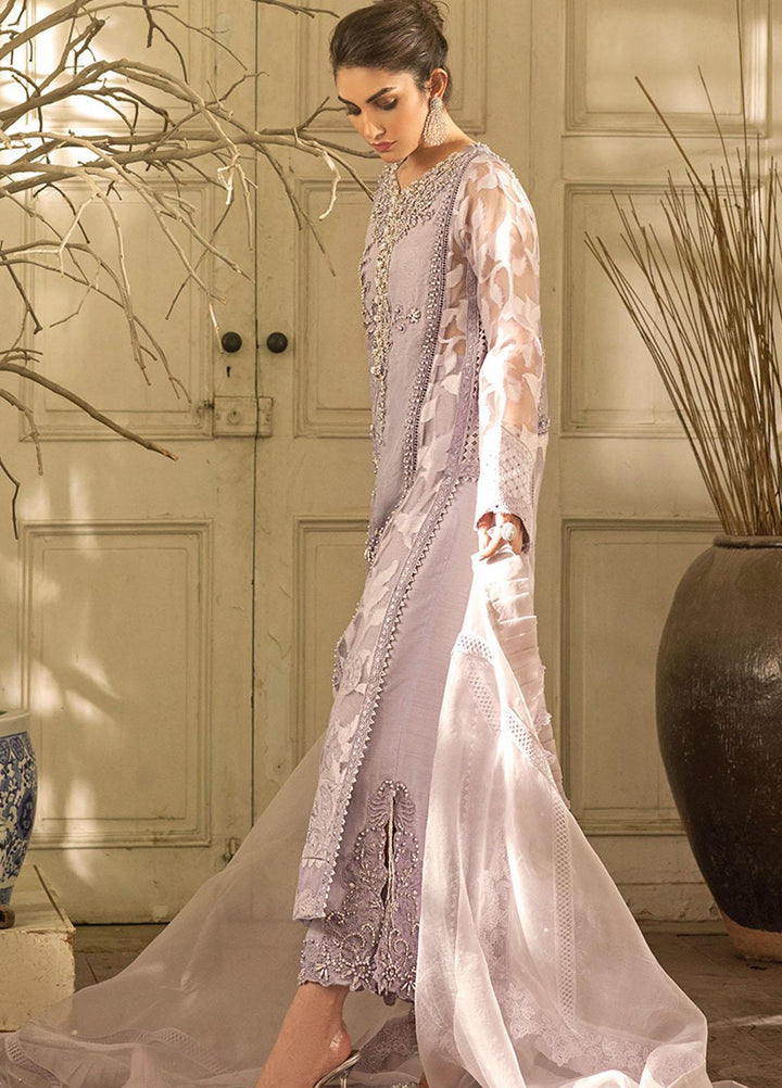 Mushq Embroidered Organza Stitched 3 Piece Suit ASHES OF ROSES