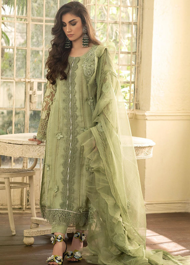 Mushq Embroidered Organza Stitched Kurti DREAMY MEADOW