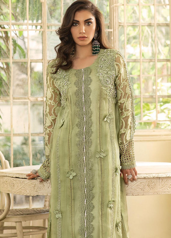 Mushq Embroidered Organza Stitched Kurti DREAMY MEADOW