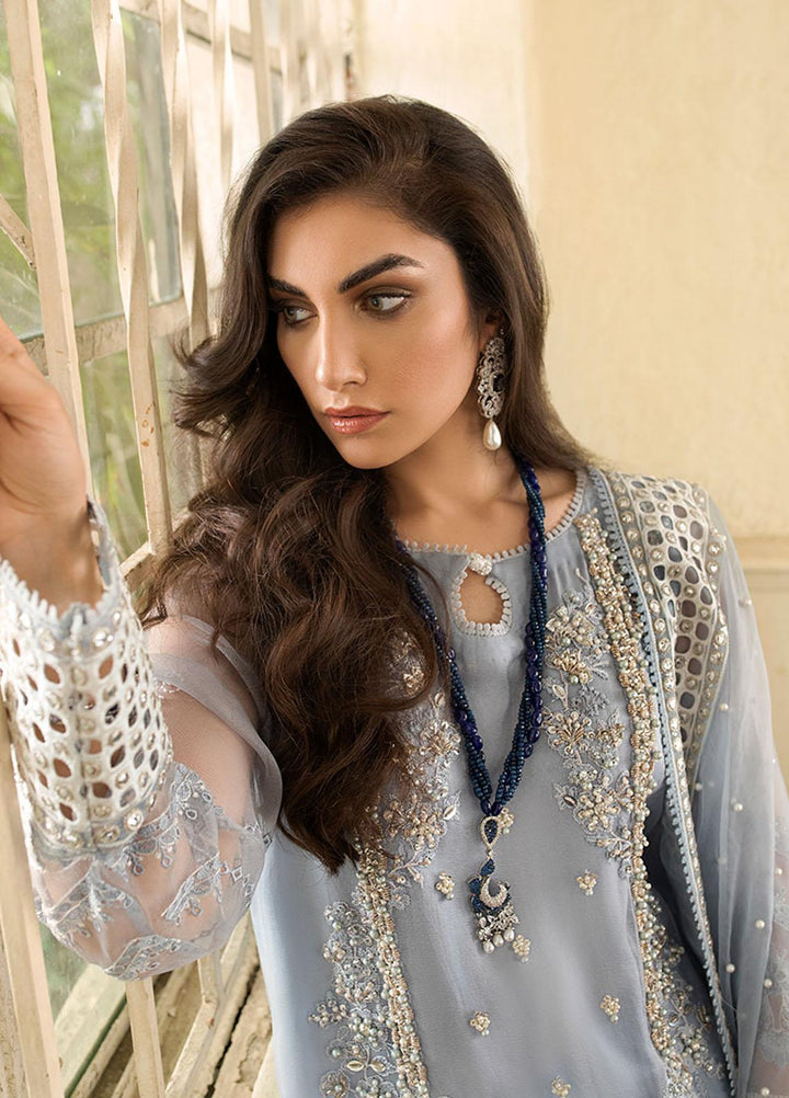 Mushq Embroidered Organza Stitched 3 Piece Suit MISTY ILLUSION