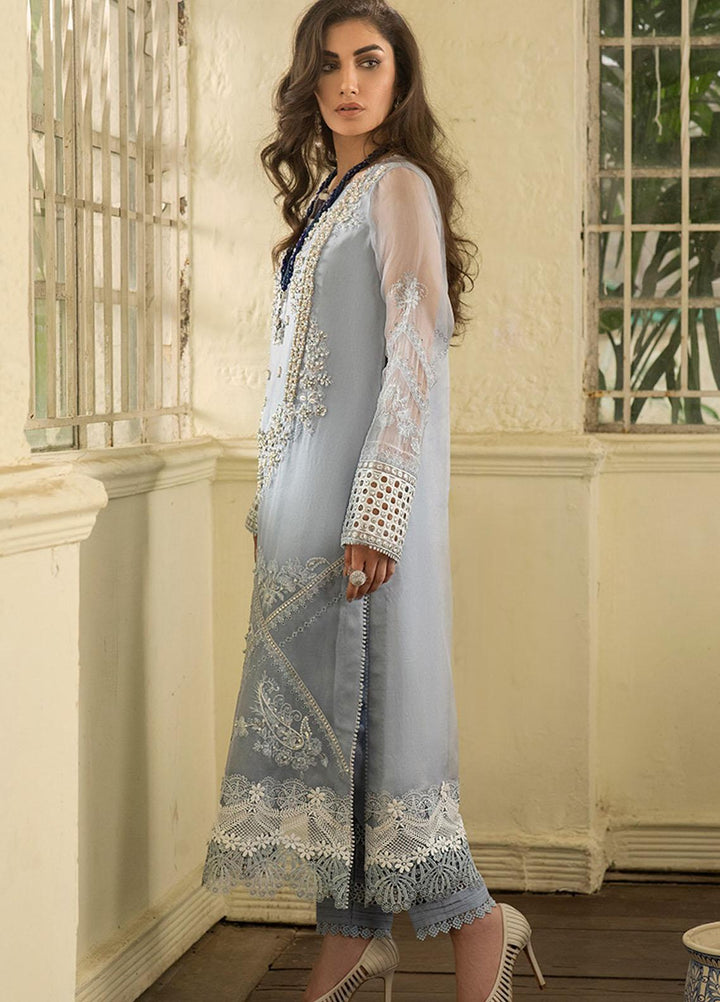 Mushq Embroidered Organza Stitched 3 Piece Suit MISTY ILLUSION