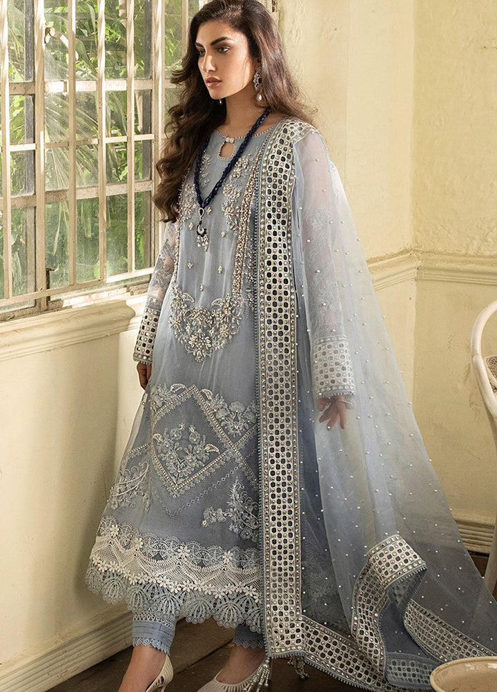 Mushq Embroidered Organza Stitched 3 Piece Suit MISTY ILLUSION