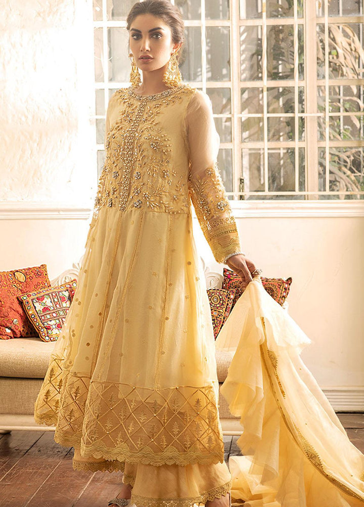 Mushq Embroidered Organza Stitched Kurti SAMOAN SUN