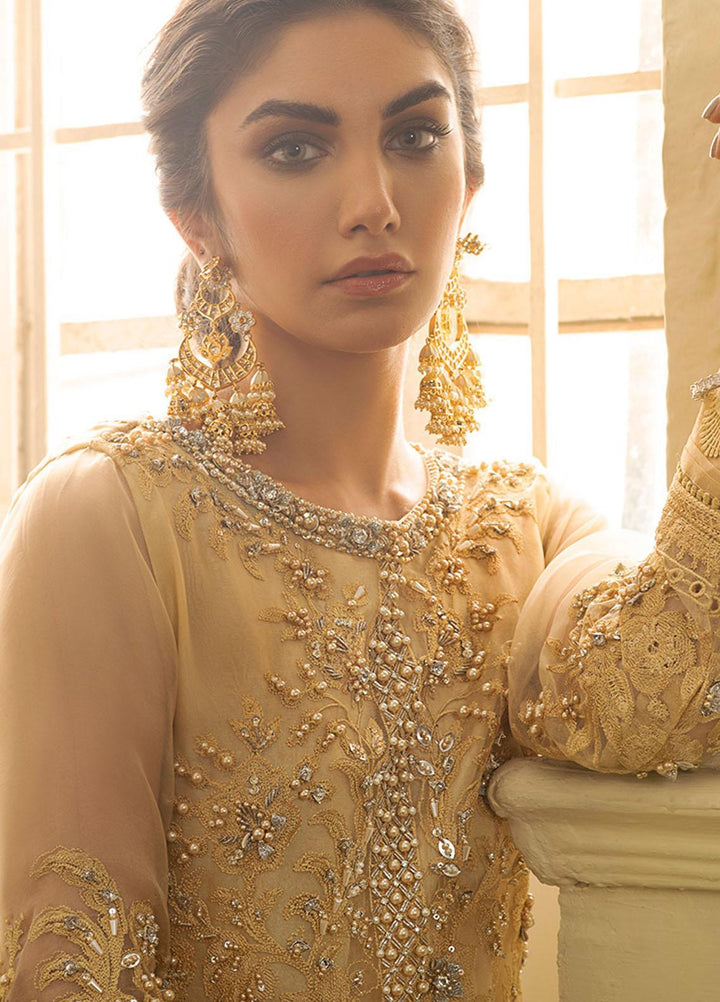 Mushq Embroidered Organza Stitched Kurti SAMOAN SUN