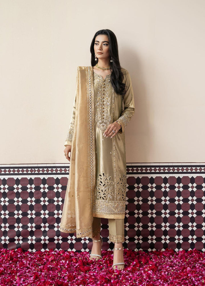 Mushq Luxury Pret Embroidered Tissue Silk 3 Piece Dress MQ22SN MSP22-04 Soraya