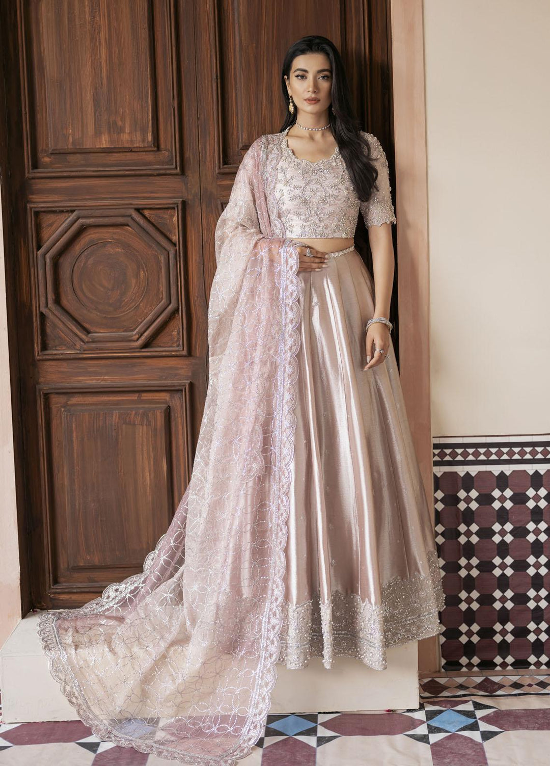 Mushq Luxury Pret Embroidered Jamawar 3 Piece Dress MQ22SN MSP22-08 Zohreh