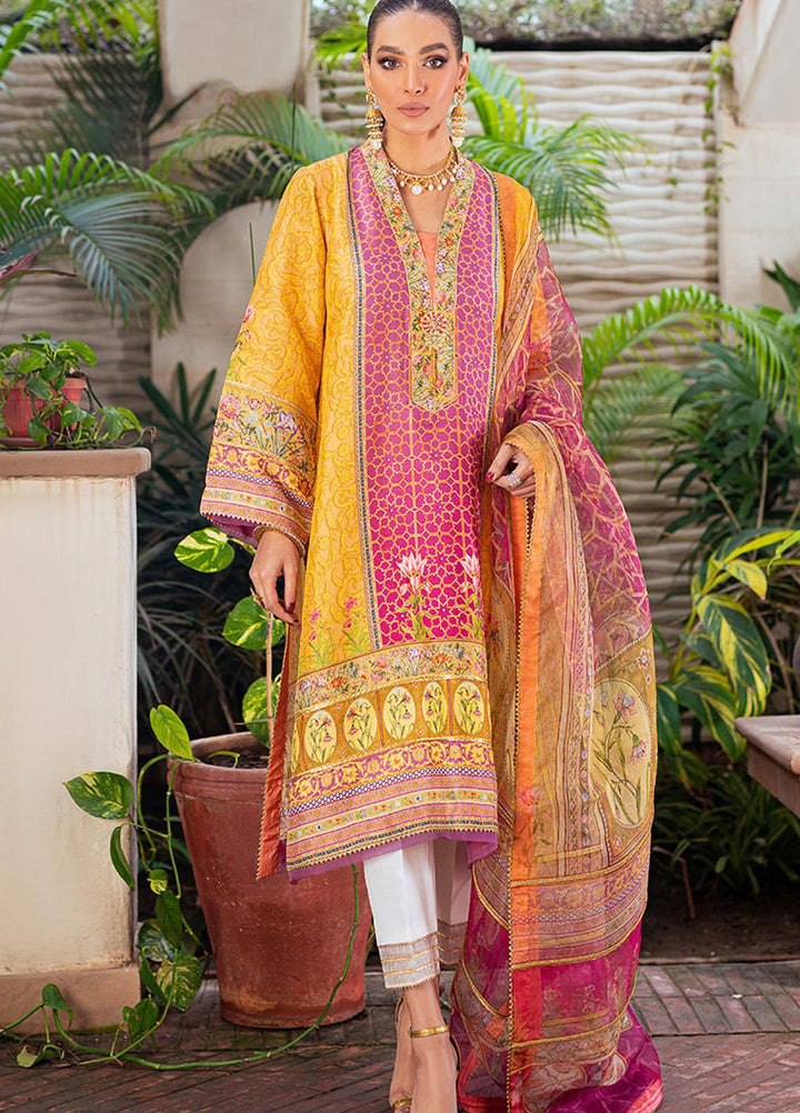 Mushq Luxury Pret  Raw Silk 2 Piece Dress MQ22SSL LAPIS SP21-03