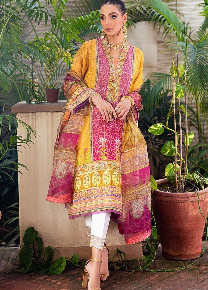 Mushq Luxury Pret  Raw Silk 2 Piece Dress MQ22SSL LAPIS SP21-03