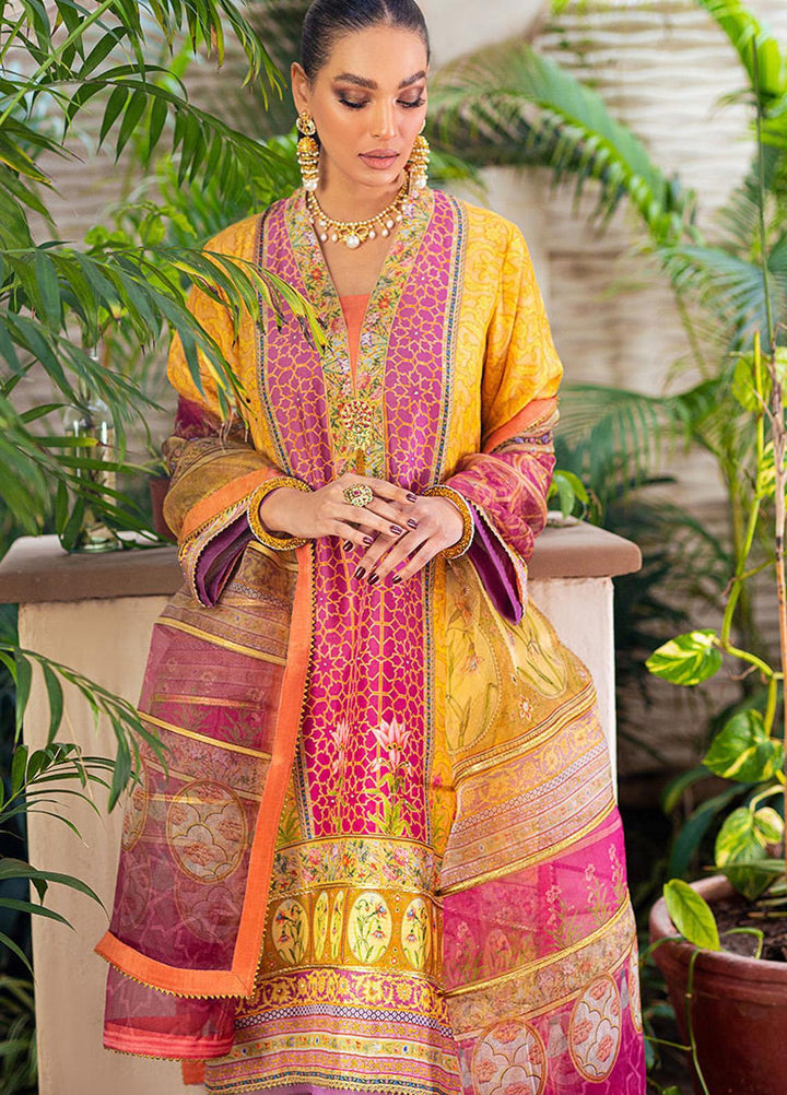 Mushq Luxury Pret  Raw Silk 2 Piece Dress MQ22SSL LAPIS SP21-03