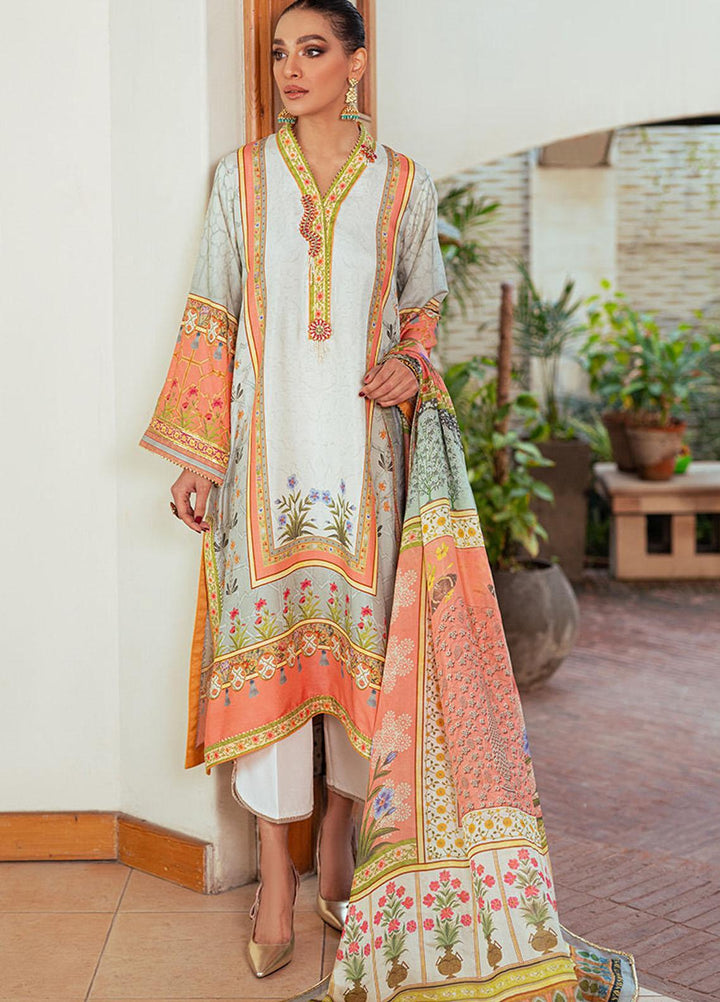 Mushq Luxury Pret  Raw Silk 2 Piece Dress MQ22SSL MORNING MIST SP21-04