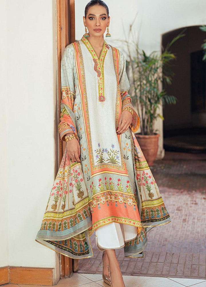 Mushq Luxury Pret  Raw Silk 2 Piece Dress MQ22SSL MORNING MIST SP21-04