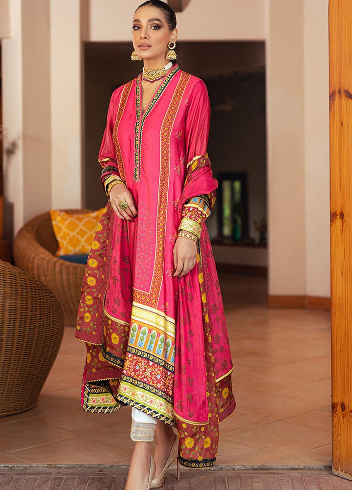 Mushq Luxury Pret  Raw Silk 2 Piece Dress MQ22SSL PERIWINKLE SP21-05