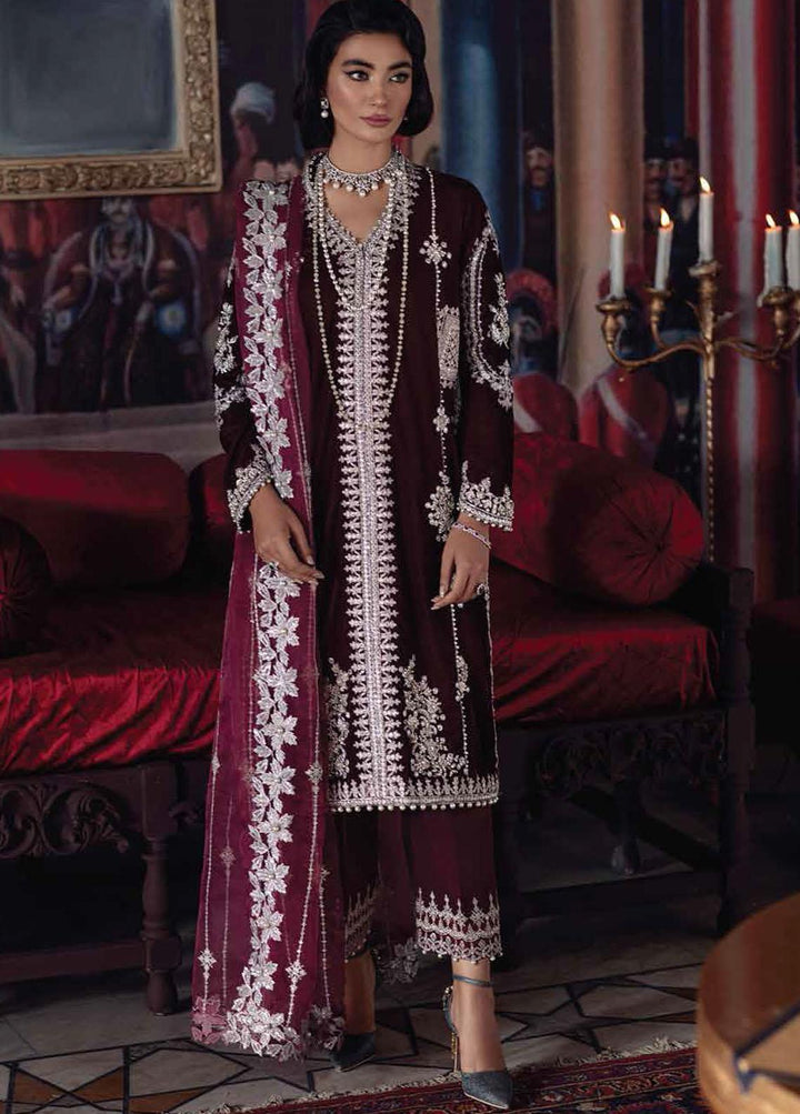 Tehzeeb By Mushq Embroidered Velvet Suits Unstitched 3 Piece MQ21T MV21-01 Anaya - Luxury Collection