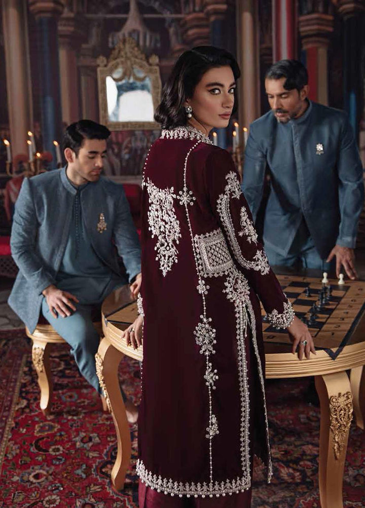 Tehzeeb By Mushq Embroidered Velvet Suits Unstitched 3 Piece MQ21T MV21-01 Anaya - Luxury Collection