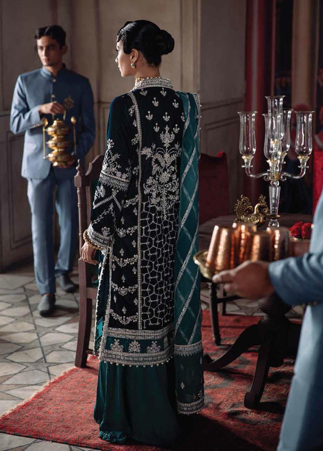 Tehzeeb By Mushq Embroidered Velvet Suits Unstitched 3 Piece MQ21T MV21-02 Daneen - Luxury Collection