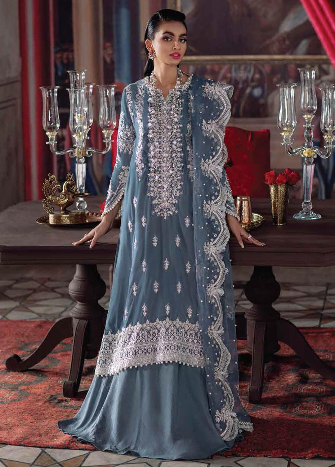 Tehzeeb By Mushq Embroidered Velvet Suits Unstitched 3 Piece MQ21T MV21-04 Naryman - Luxury Collection