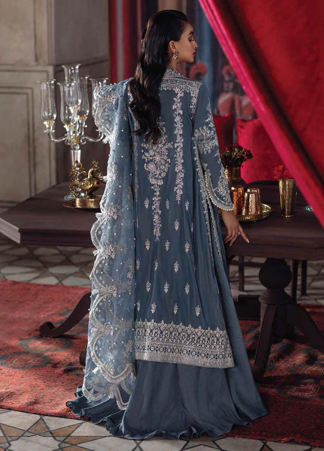 Tehzeeb By Mushq Embroidered Velvet Suits Unstitched 3 Piece MQ21T MV21-04 Naryman - Luxury Collection