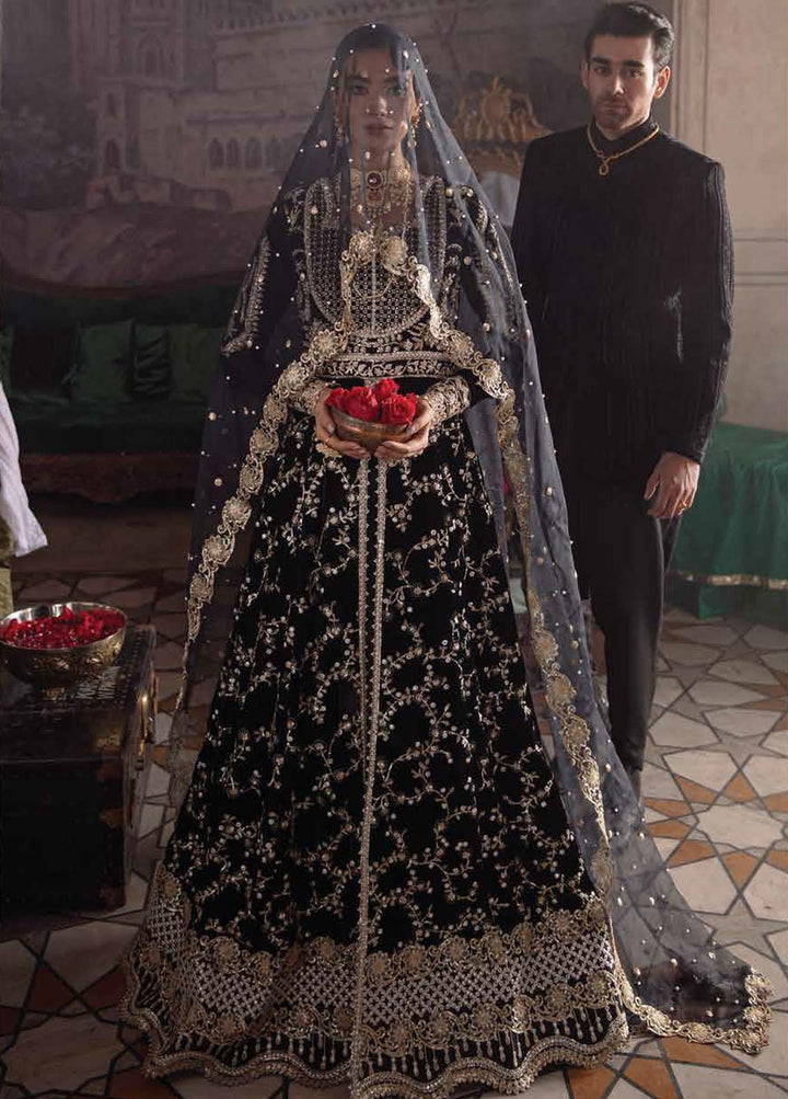 Tehzeeb By Mushq Embroidered Velvet Suits Unstitched 3 Piece MQ21T MV21-05 Bina - Luxury Collection