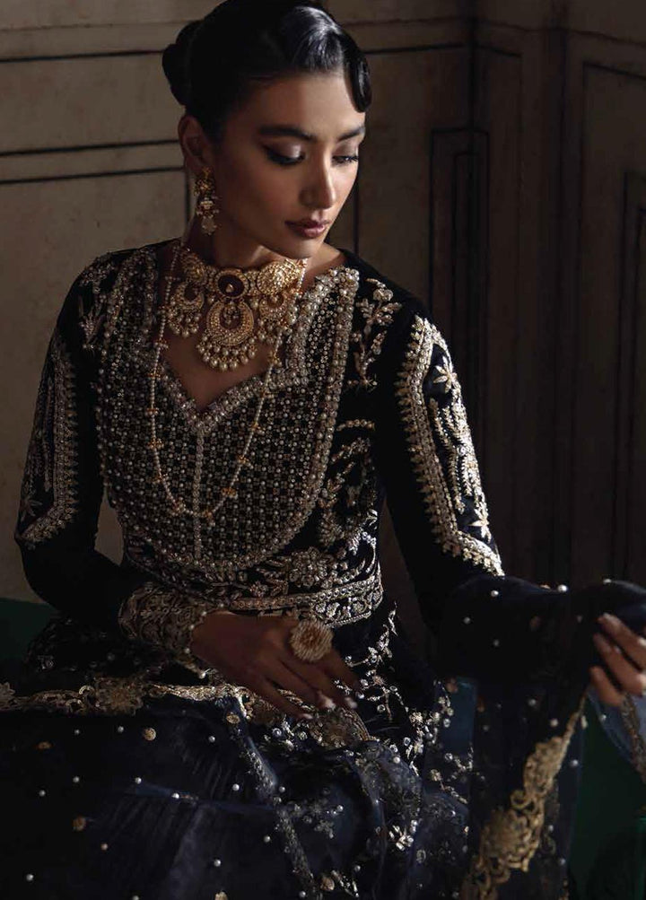 Tehzeeb By Mushq Embroidered Velvet Suits Unstitched 3 Piece MQ21T MV21-05 Bina - Luxury Collection