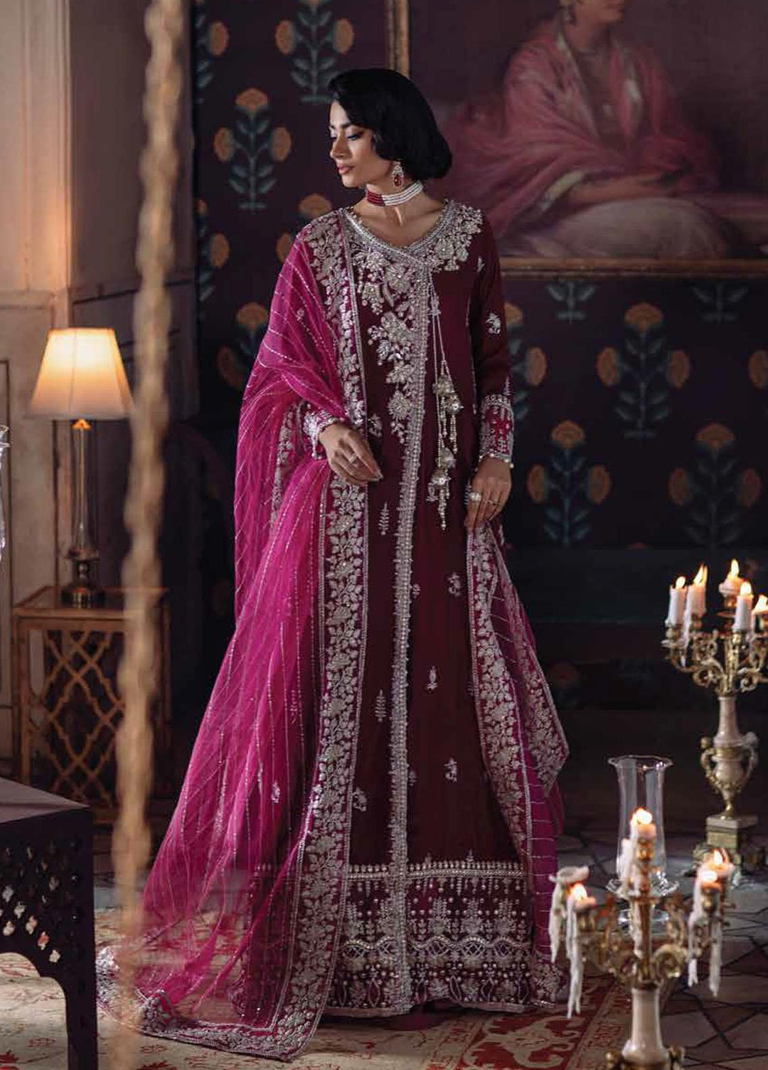 Tehzeeb By Mushq Embroidered Velvet Suits Unstitched 3 Piece MQ21T MV21-07 Alayha - Luxury Collection