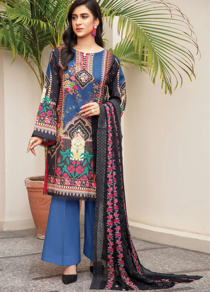 Muskan By Zebaish Embroidered Lawn Suits Unstitched 3 Piece ZSH21M 04 - Summer Collection