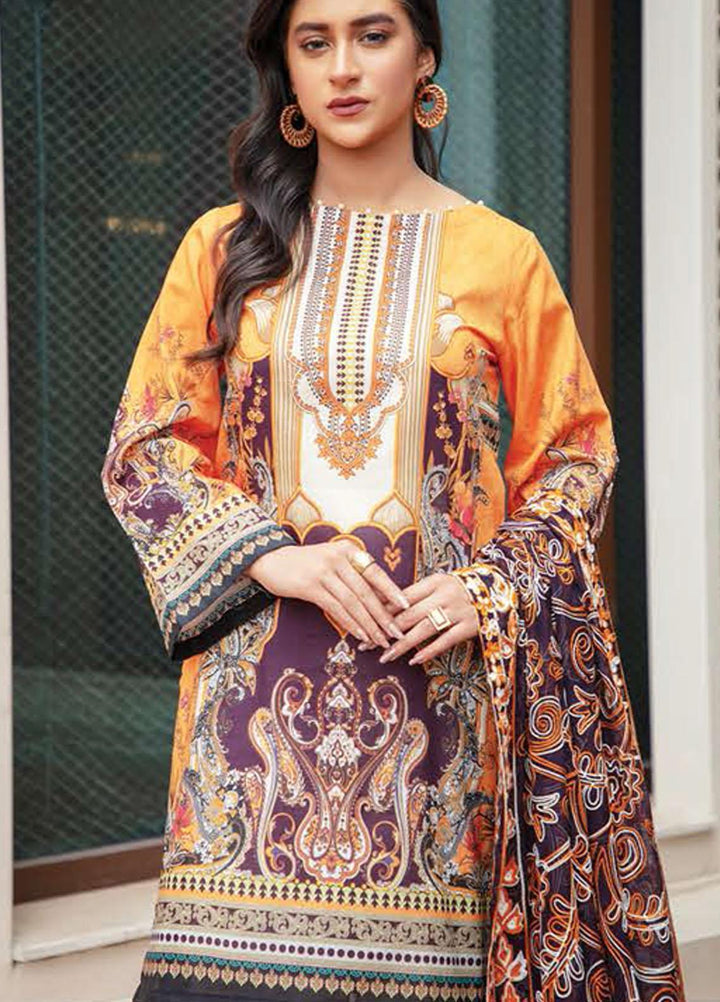 Muskan By Zebaish Embroidered Lawn Suits Unstitched 3 Piece ZSH21M 06 - Summer Collection