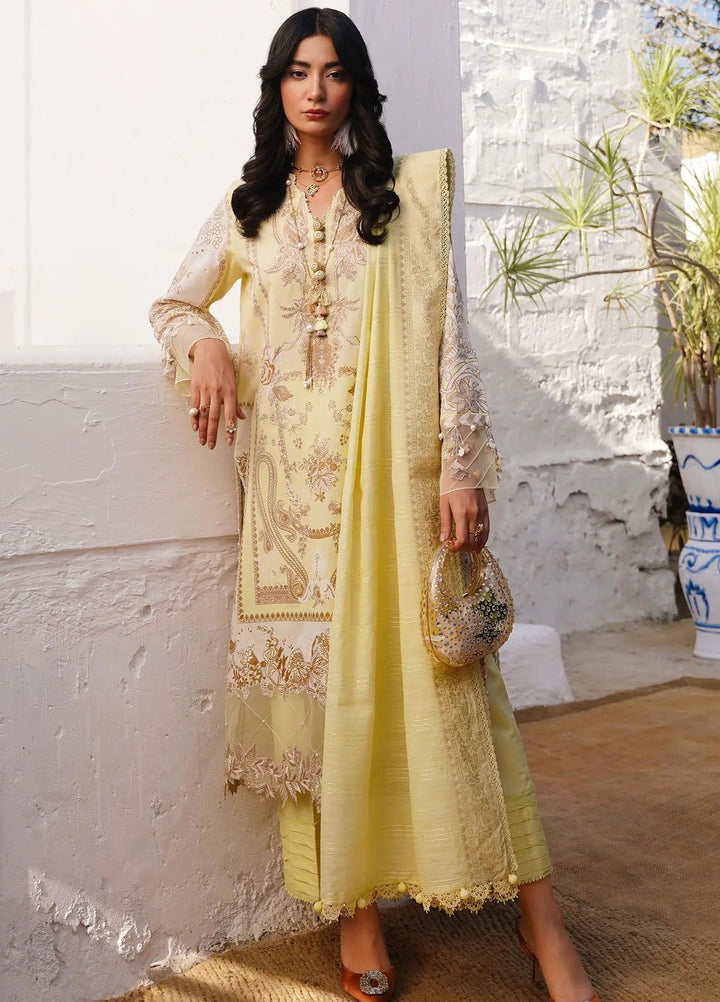 Muzlin By Sana Safinaz Embroidered Lawn Suits Unstitched 3 Piece SS24MZ 18A - Spring Summer Collection