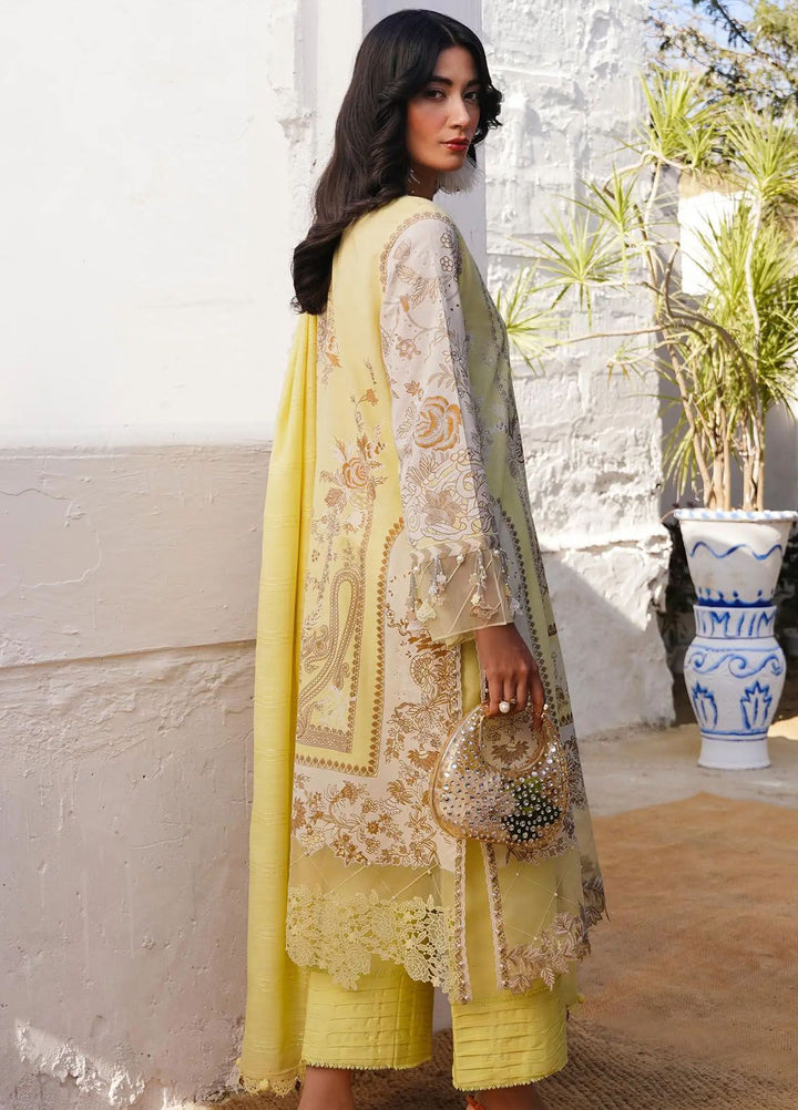 Muzlin By Sana Safinaz Embroidered Lawn Suits Unstitched 3 Piece SS24MZ 18A - Spring Summer Collection