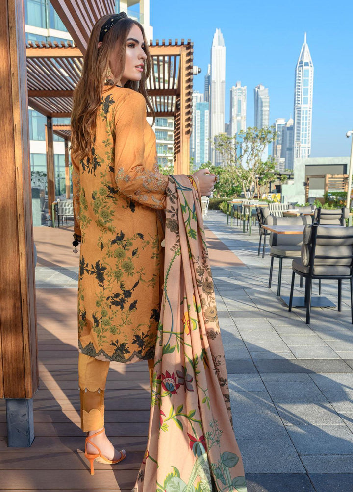 Mystique Embroidered Leather Wool Suits Unstitched 3 Piece MYS21W LW-03 - Winter Collection