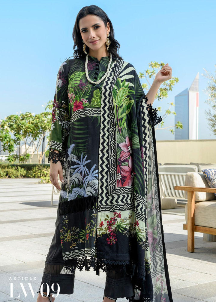 Mystique Embroidered Leather Wool Suits Unstitched 3 Piece MYS21W LW-09 - Winter Collection