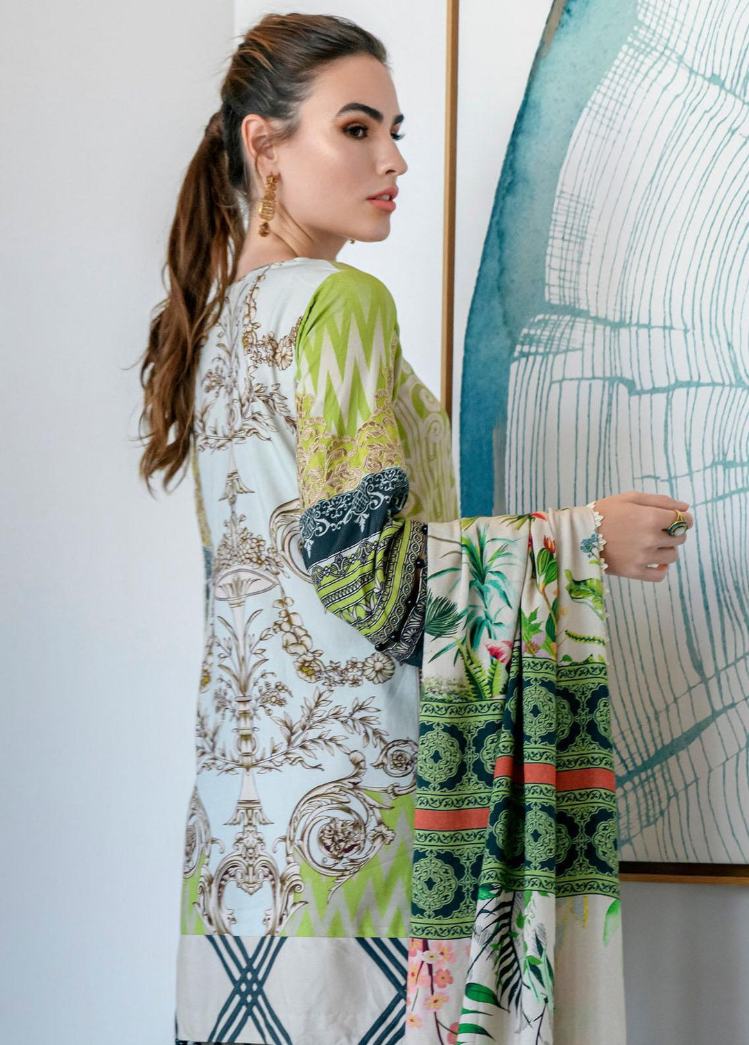 Mystique Embroidered Leather Wool Suits Unstitched 3 Piece MYS21W LW-10 - Winter Collection