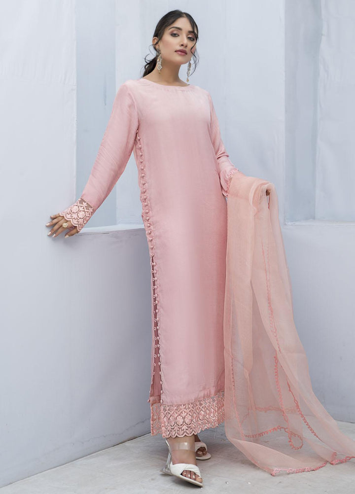 Naayas Luxury Pret  Silk 2 Piece Powdery Pink